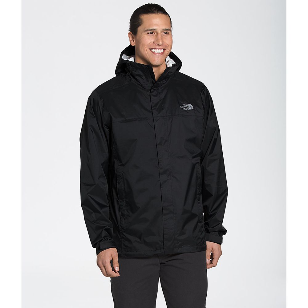 The North Face Rain Jacket Mens Australia - The North Face Venture 2 —Tall Black / Grey (PSJ-560792)